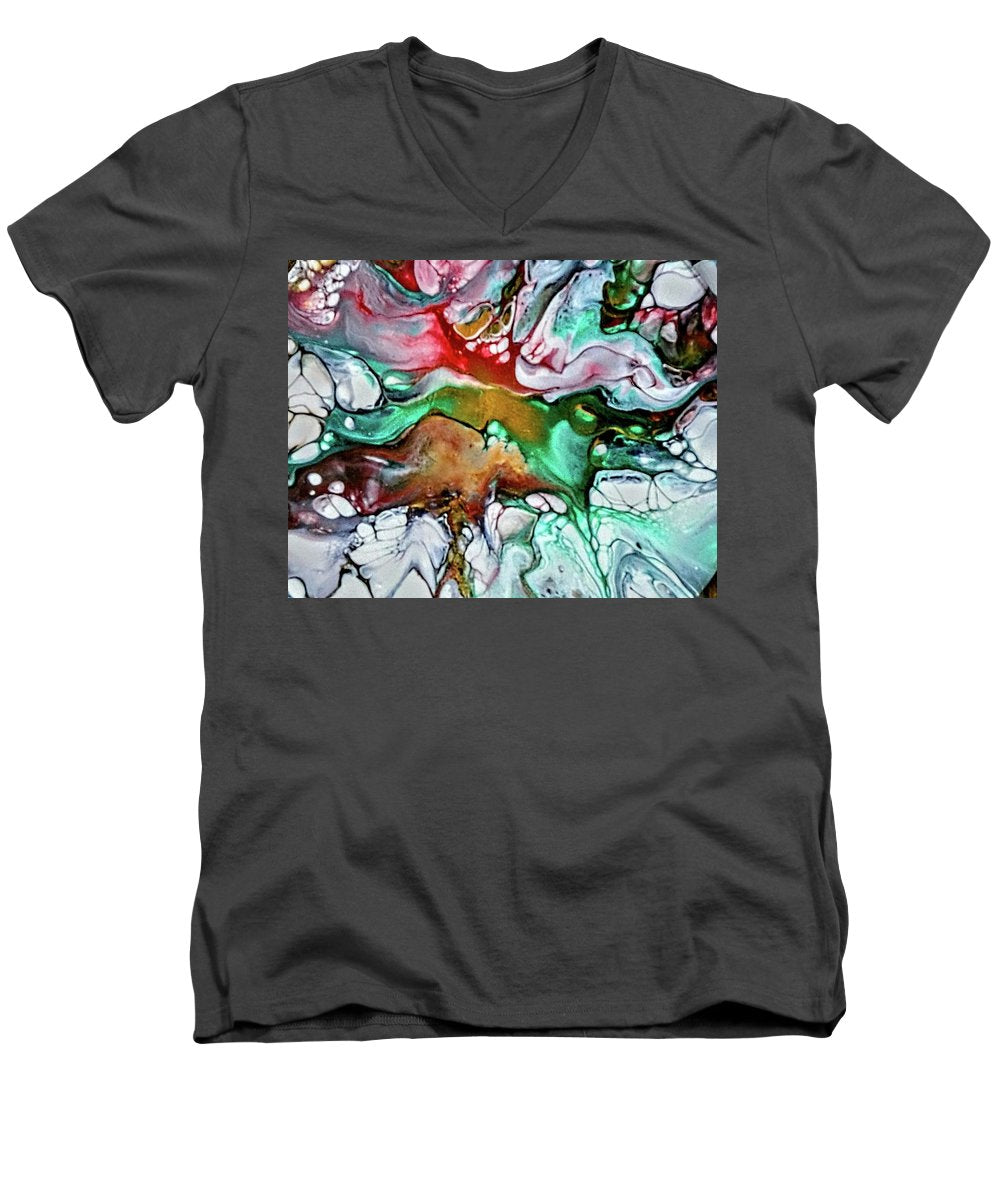 Stained Glass - Fine Art Print Men's V-Neck T-Shirt